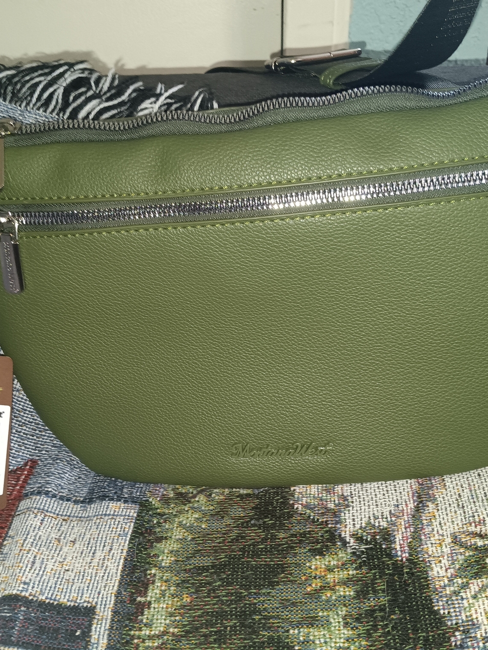 Montana West Leather Olive Green Women's Crossbody Bag